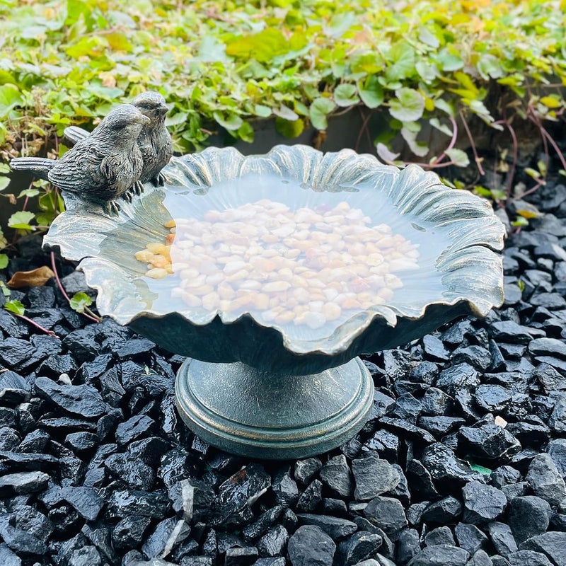 Brilliant Prospect Bird Baths for Outdoors, Garden Decorations Hummingbird Feeders, Outdoor Sculpture Yard Art Large Lawn Ornament Patio Figurine Bird Feeder Resin - Image 1